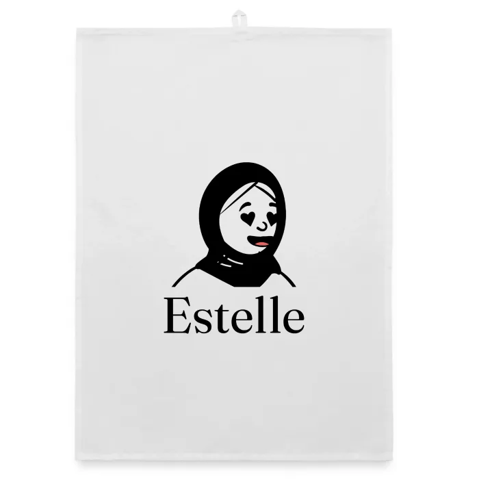 Torchon personnalisé au prénom Estelle
