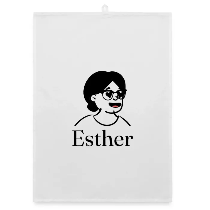 Torchon personnalisé au prénom Esther