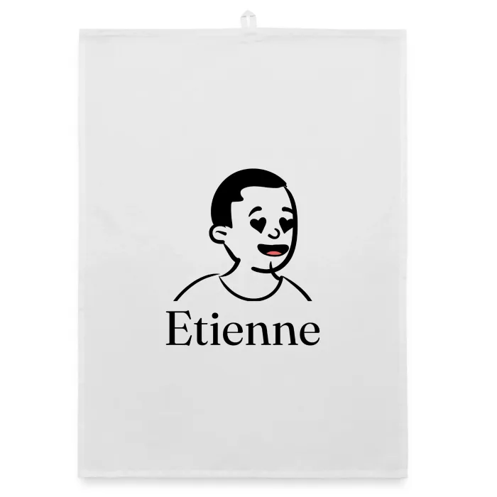Torchon personnalisé au prénom Etienne