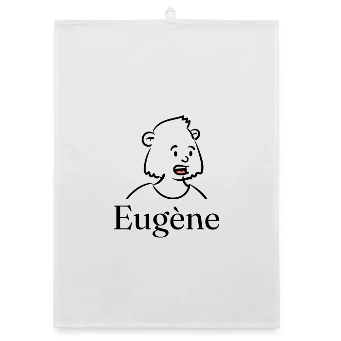 Torchon personnalisé au prénom Eugène