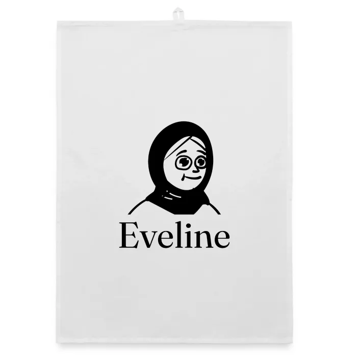 Torchon personnalisé au prénom Eveline