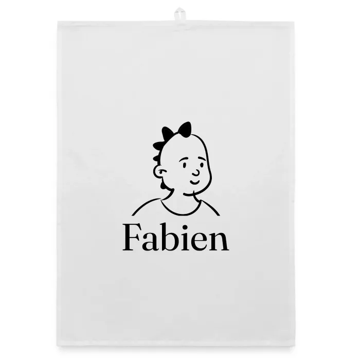 Torchon personnalisé au prénom Fabien