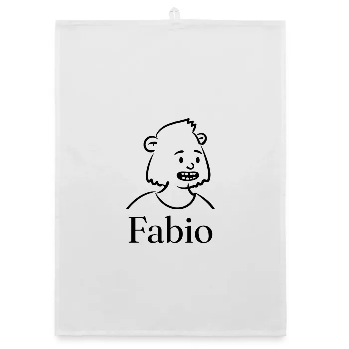 Torchon personnalisé au prénom Fabio