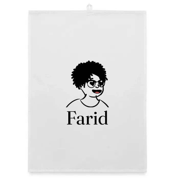 Torchon personnalisé au prénom Farid