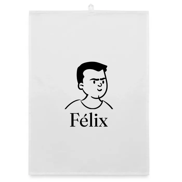 Torchon personnalisé au prénom Félix