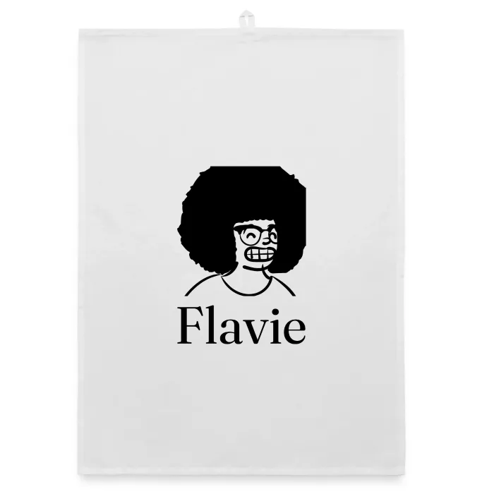 Torchon personnalisé au prénom Flavie