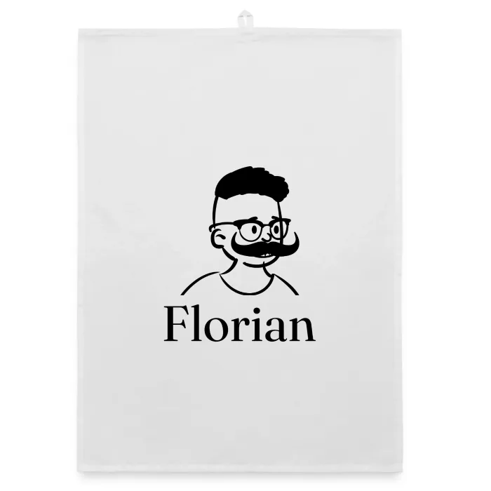 Torchon personnalisé au prénom Florian