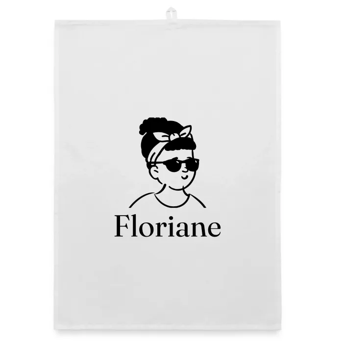 Torchon personnalisé au prénom Floriane