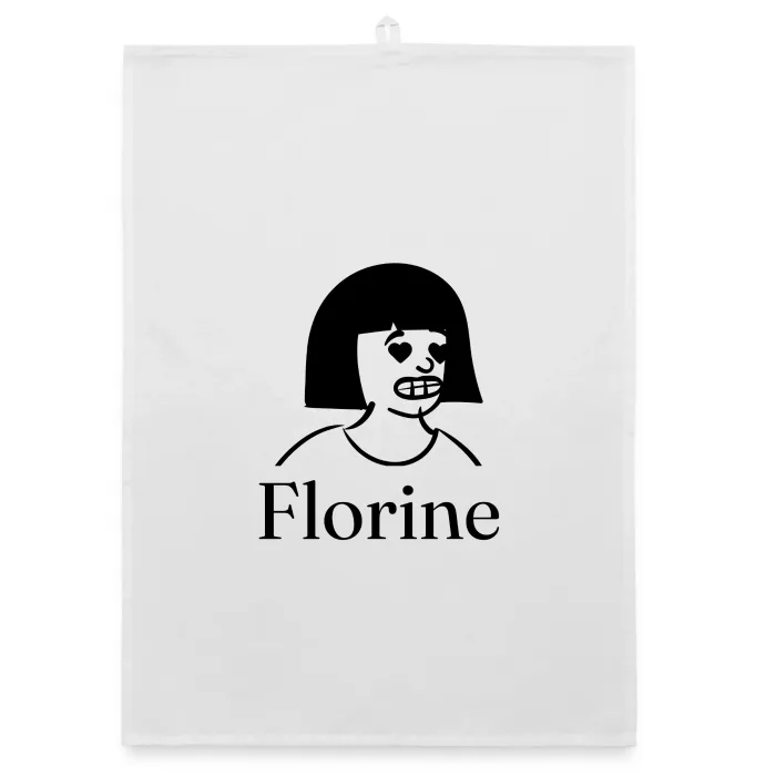 Torchon personnalisé au prénom Florine