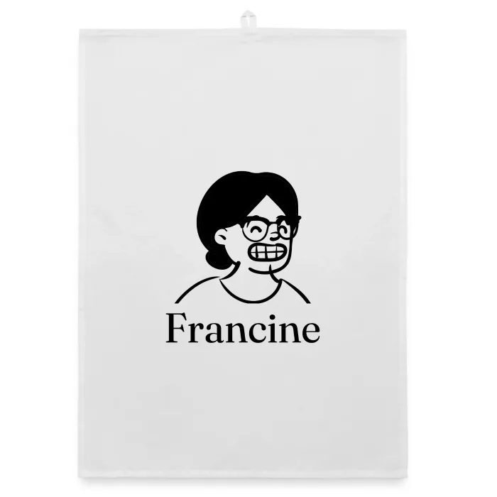 Torchon personnalisé au prénom Francine