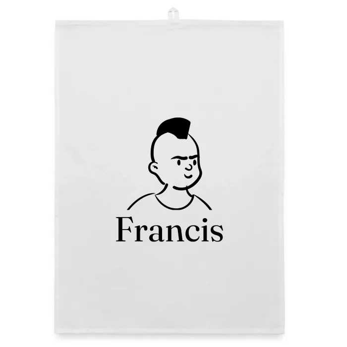 Torchon personnalisé au prénom Francis