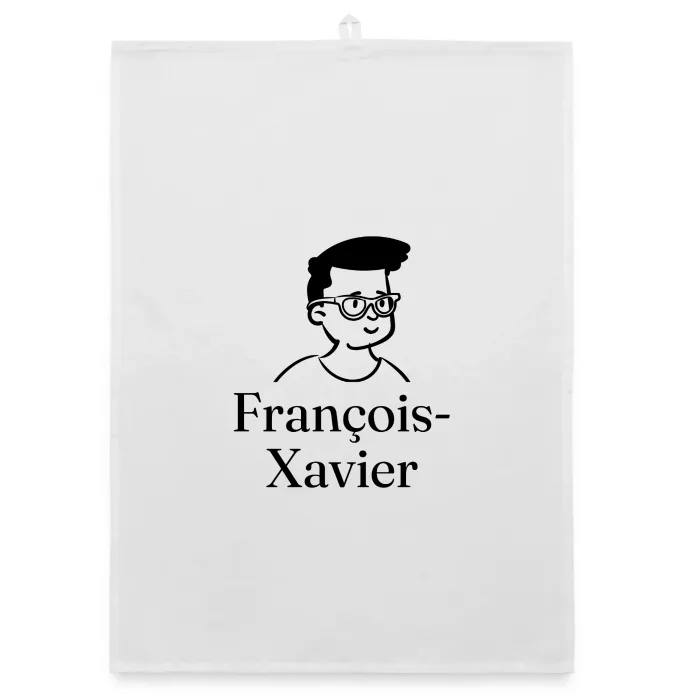 Torchon personnalisé au prénom François-Xavier