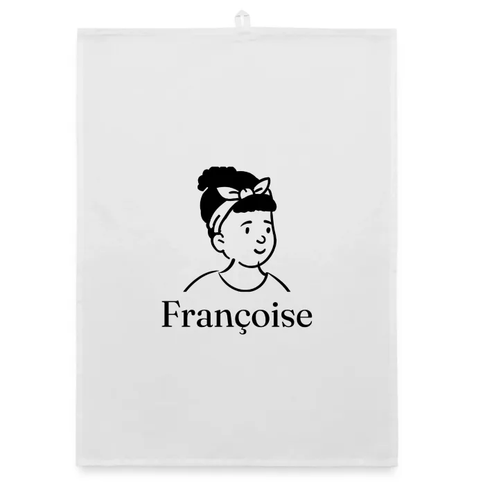 Torchon personnalisé au prénom Françoise