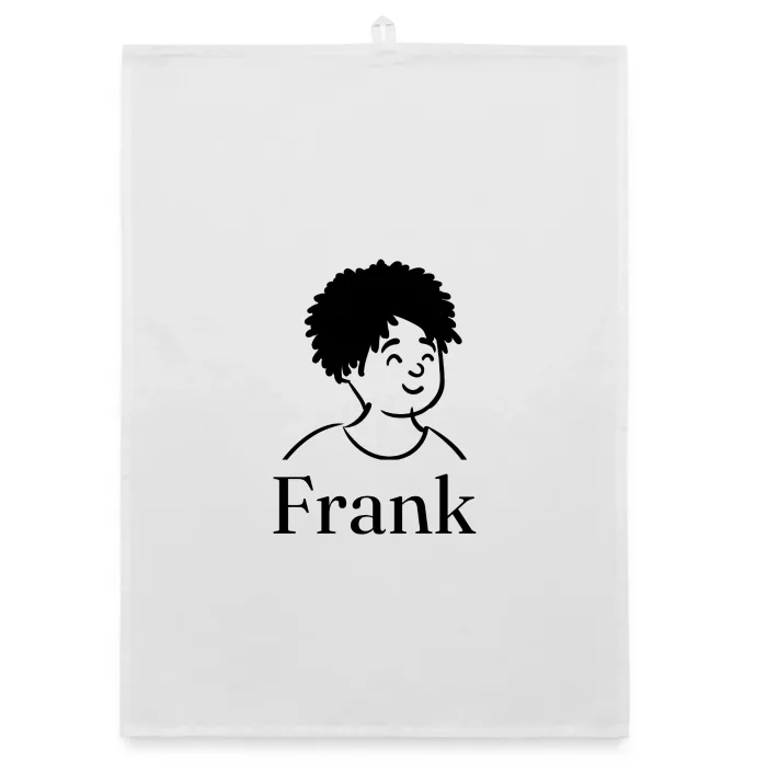 Torchon personnalisé au prénom Frank