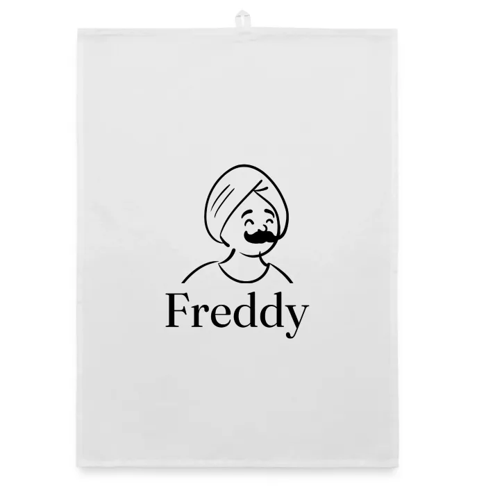 Torchon personnalisé au prénom Freddy