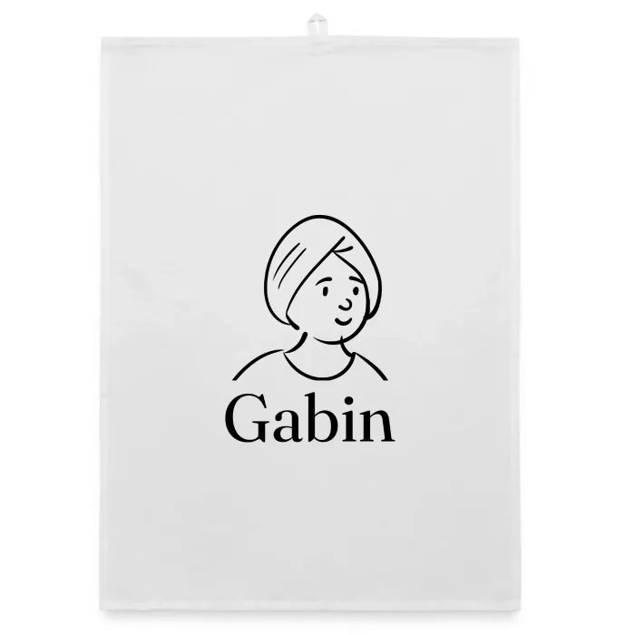 Torchon personnalisé au prénom Gabin
