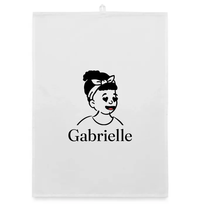 Torchon personnalisé au prénom Gabrielle