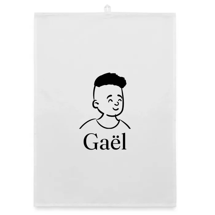 Torchon personnalisé au prénom Gaël