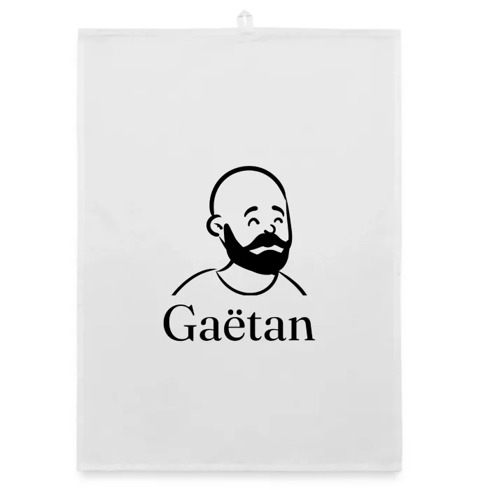Torchon personnalisé au prénom Gaëtan