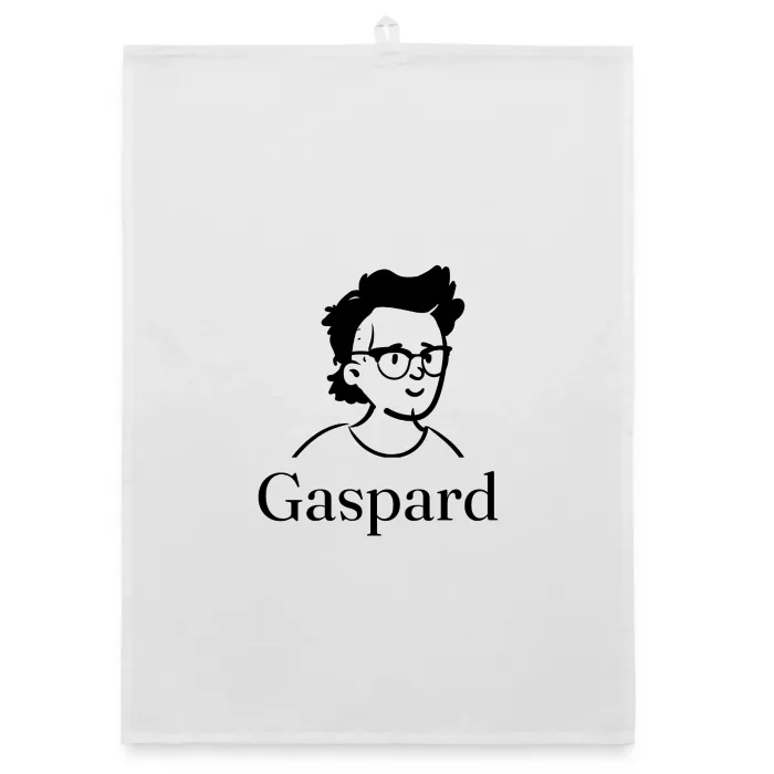 Torchon personnalisé au prénom Gaspard