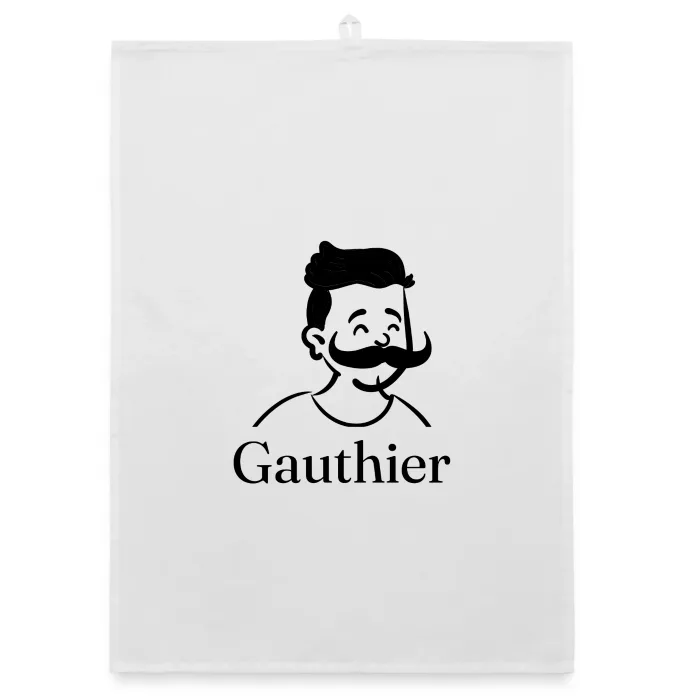 Torchon personnalisé au prénom Gauthier