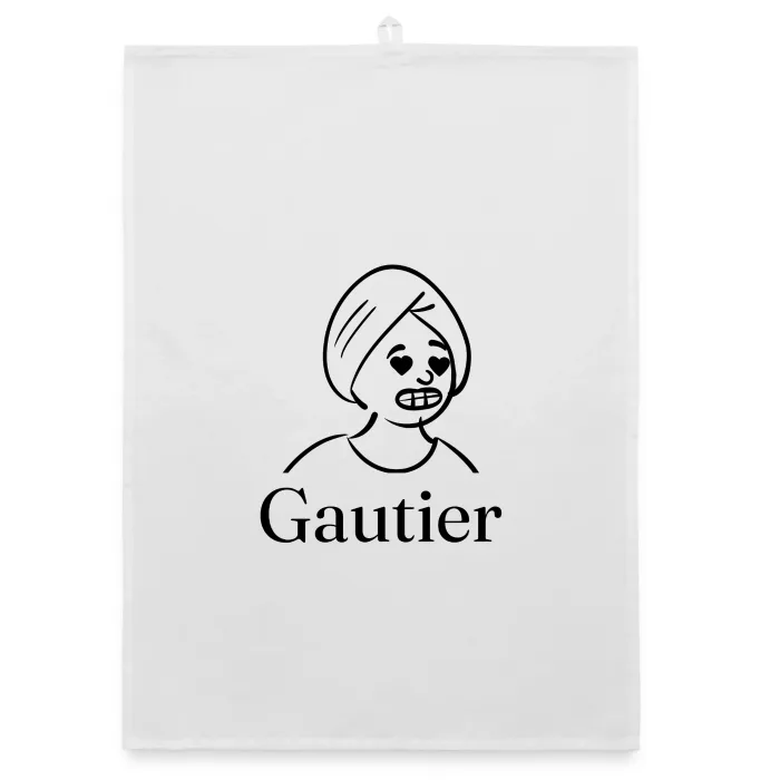Torchon personnalisé au prénom Gautier