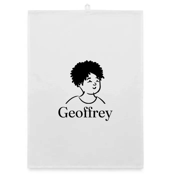 Torchon personnalisé au prénom Geoffrey