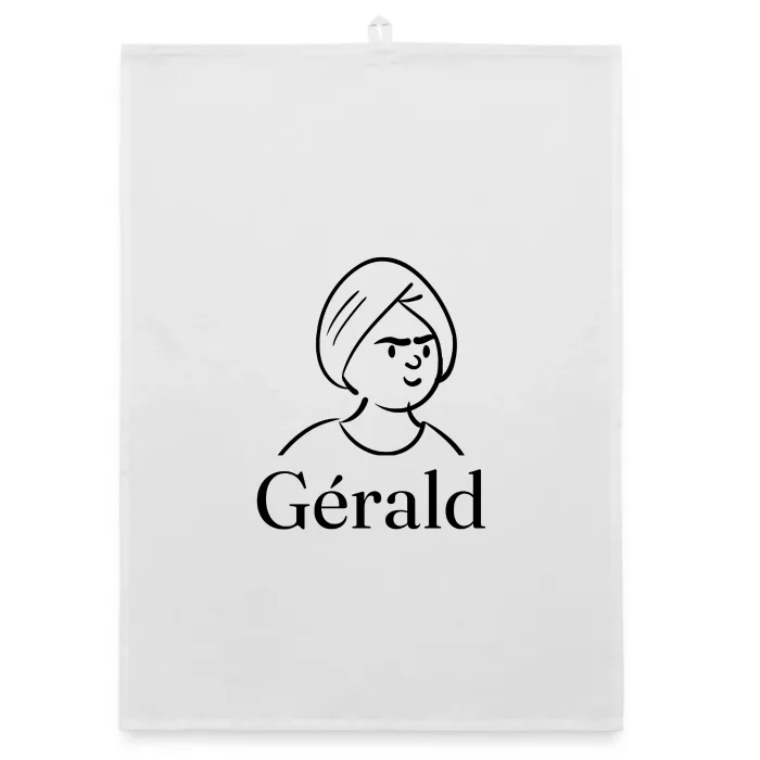 Torchon personnalisé au prénom Gérald