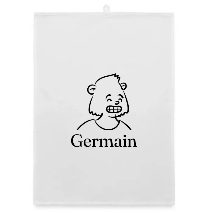 Torchon personnalisé au prénom Germain