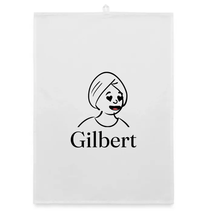 Torchon personnalisé au prénom Gilbert