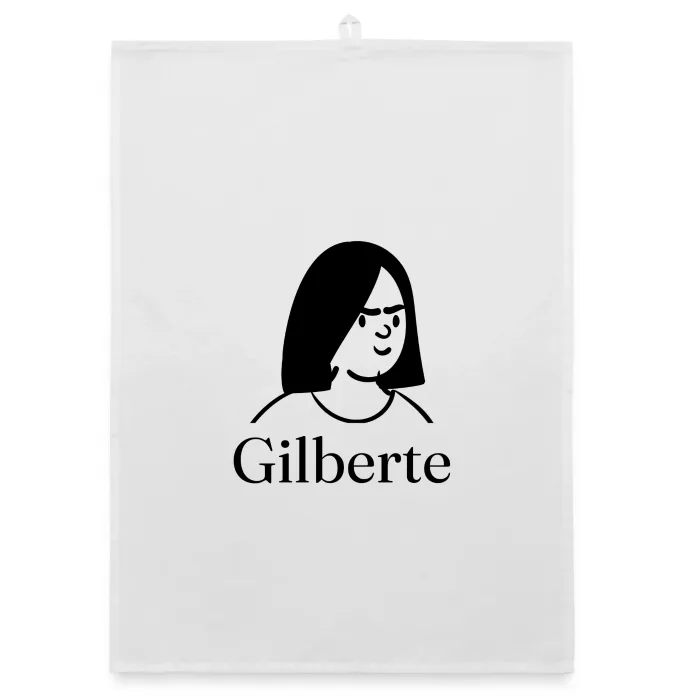 Torchon personnalisé au prénom Gilberte