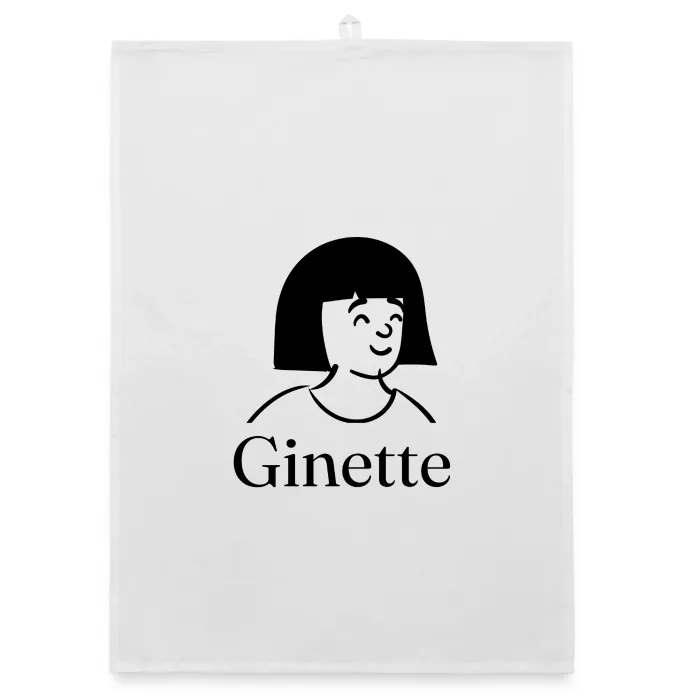 Torchon personnalisé au prénom Ginette