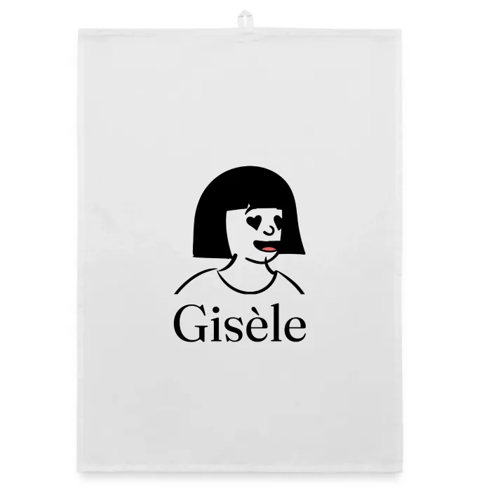 Torchon personnalisé au prénom Gisèle