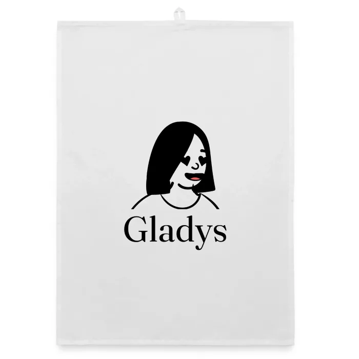 Torchon personnalisé au prénom Gladys