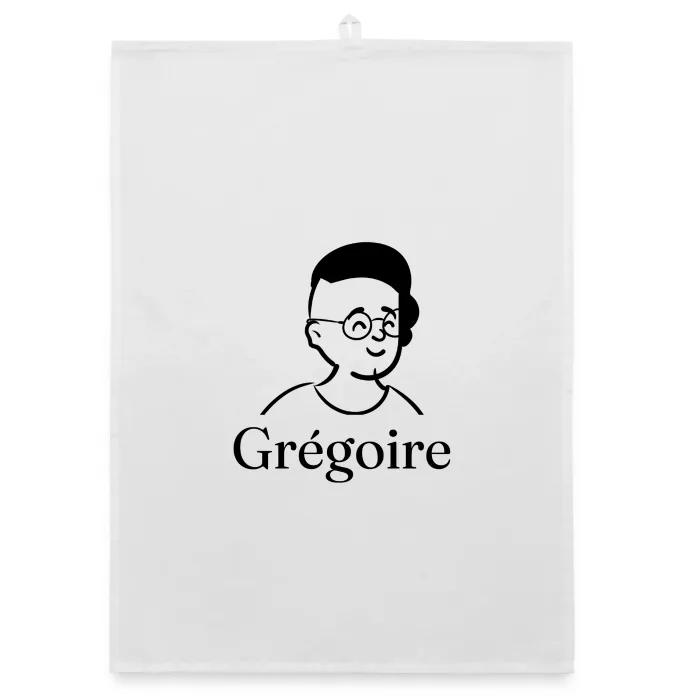 Torchon personnalisé au prénom Grégoire