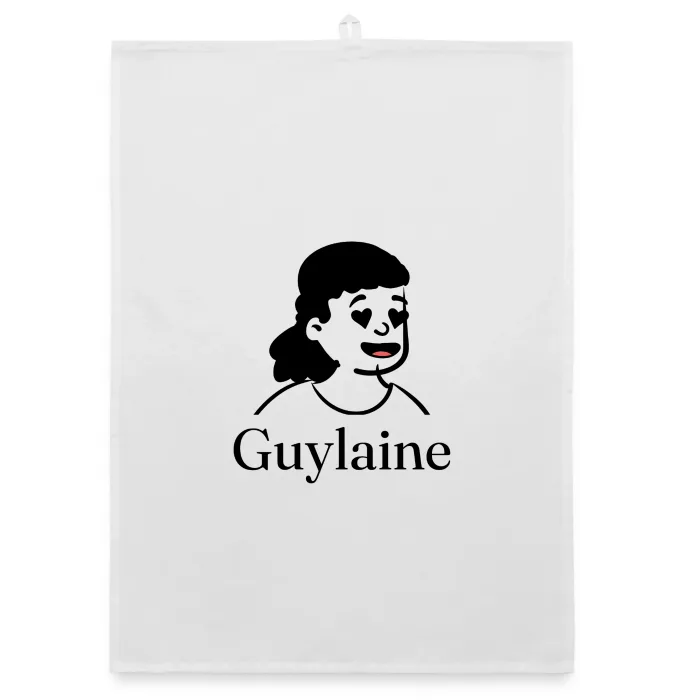 Torchon personnalisé au prénom Guylaine