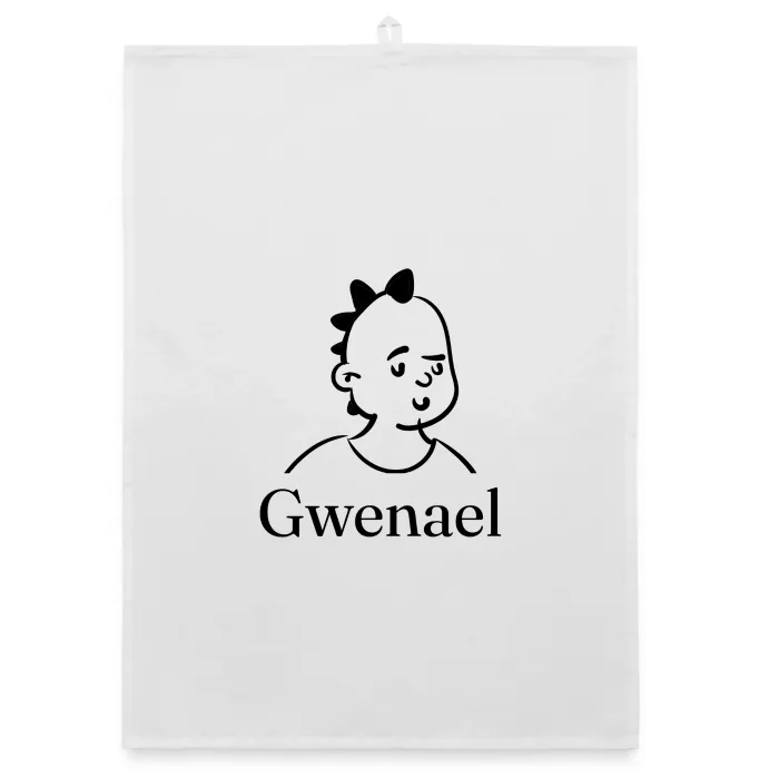 Torchon personnalisé au prénom Gwenael