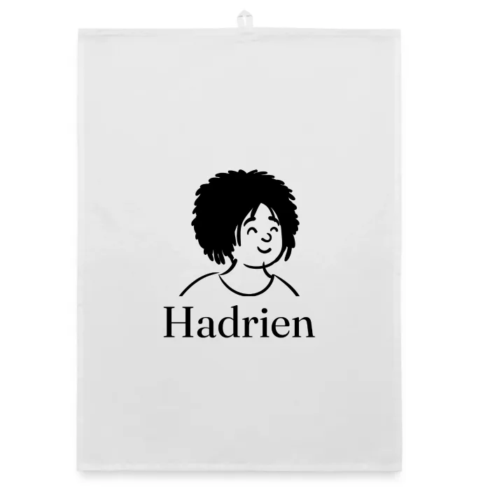 Torchon personnalisé au prénom Hadrien