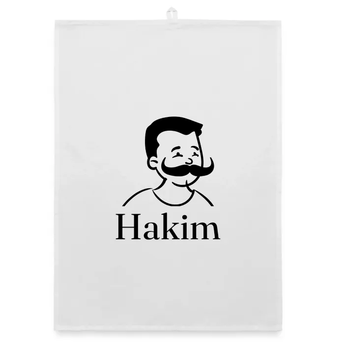 Torchon personnalisé au prénom Hakim