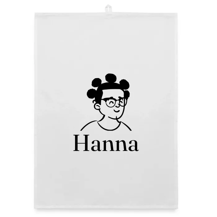 Torchon personnalisé au prénom Hanna