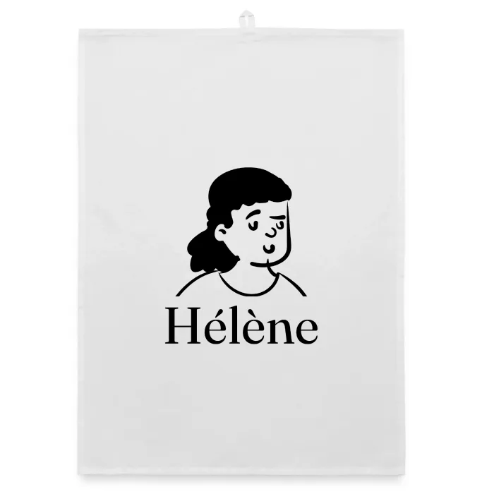 Torchon personnalisé au prénom Hélène