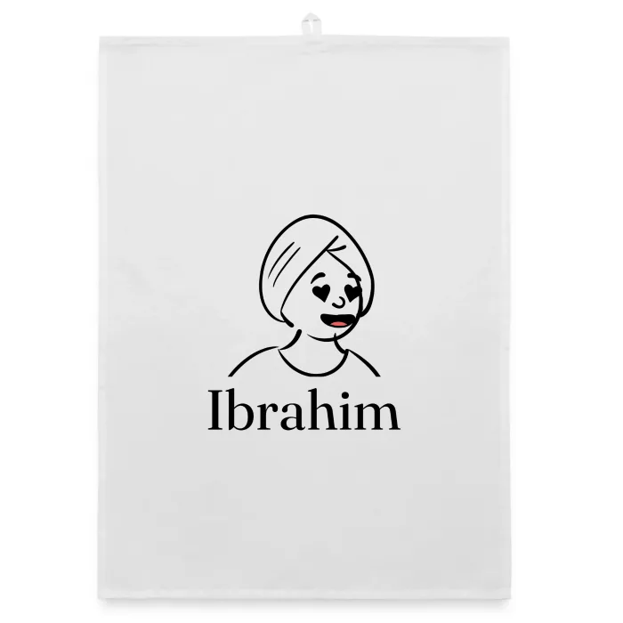 Torchon personnalisé au prénom Ibrahim