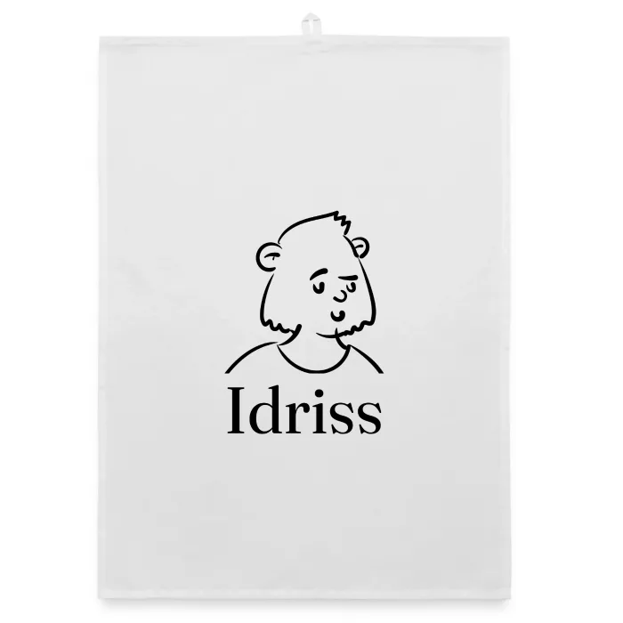 Torchon personnalisé au prénom Idriss