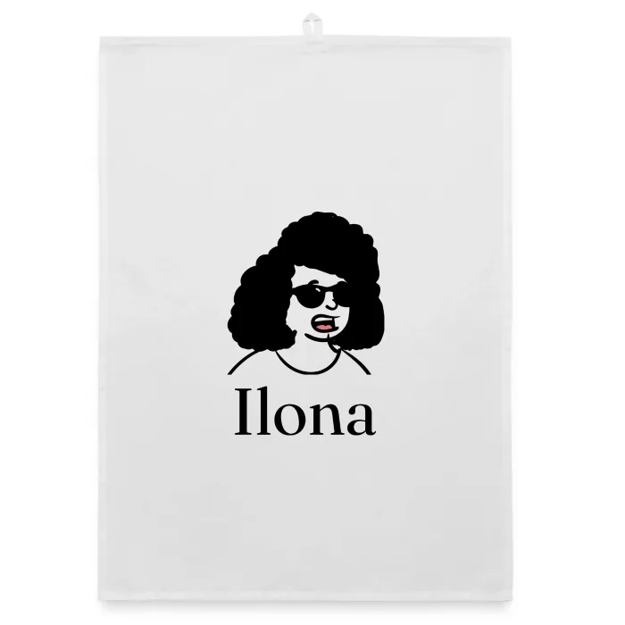 Torchon personnalisé au prénom Ilona