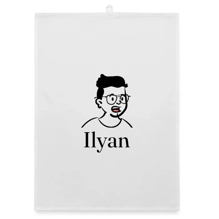 Torchon personnalisé au prénom Ilyan