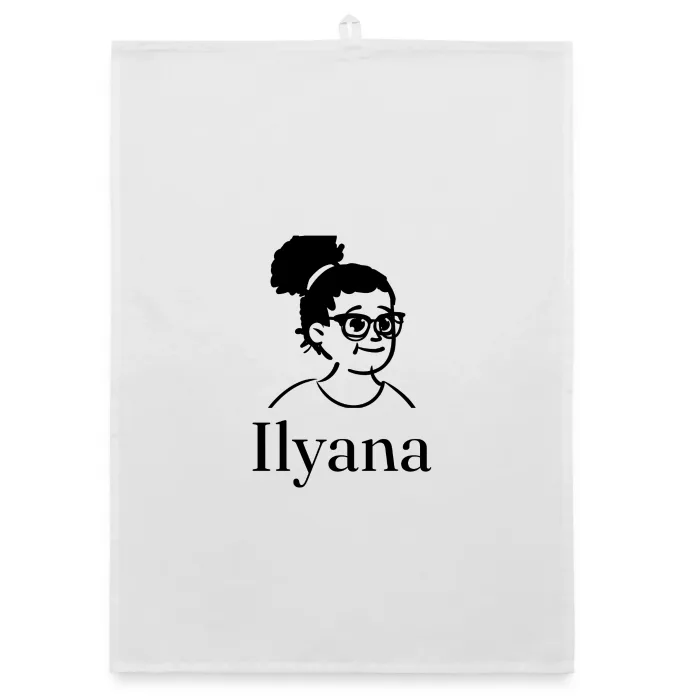 Torchon personnalisé au prénom Ilyana