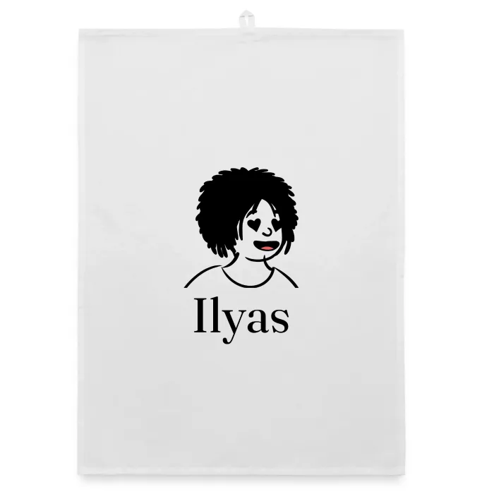 Torchon personnalisé au prénom Ilyas