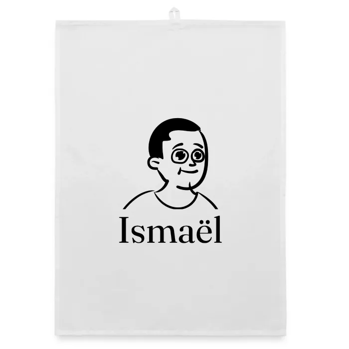 Torchon personnalisé au prénom Ismaël