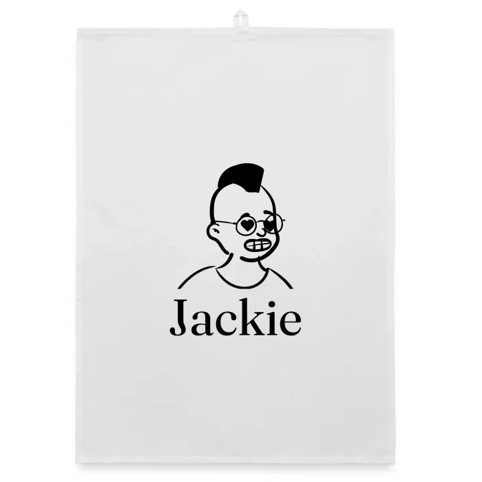 Torchon personnalisé au prénom Jackie