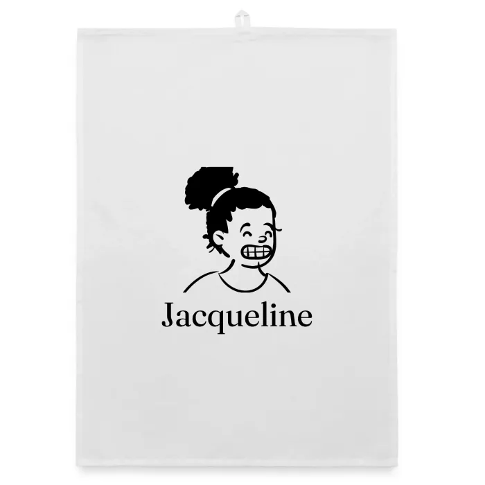 Torchon personnalisé au prénom Jacqueline